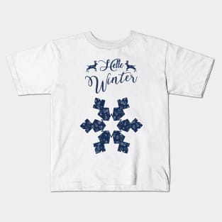Hello Winter Holiday Christmas & Happy New Year Kids T-Shirt